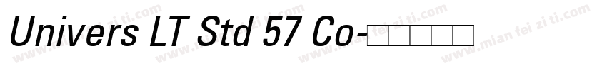 Univers LT Std 57 Co字体转换